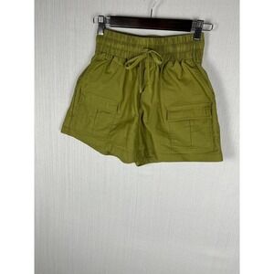 Fabletics Cargo Shorts Womens XS Green Drawstring Waist Utility Hiking